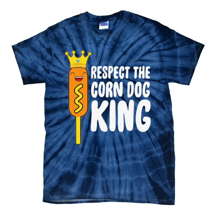 Corn Dog King Funny Costume Respect The Corn Dog King Tie-Dye T-Shirt