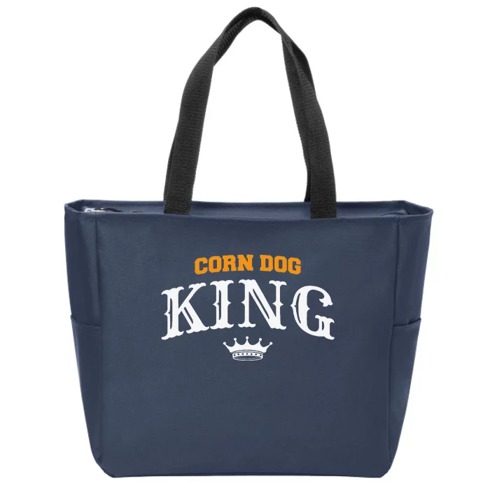 Corn Dog King Funny Hotdog Food Quote For A Corndog Lover Zip Tote Bag