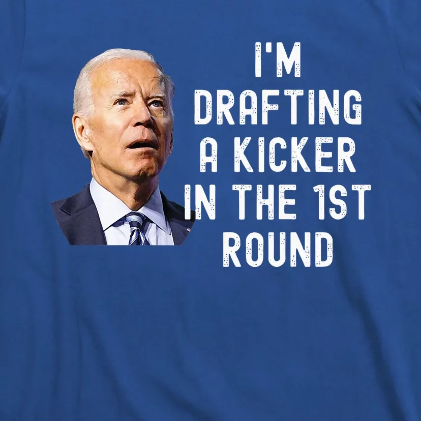 Confused Drafting Kicker Funny Fantasy Football Draft Party T-Shirt