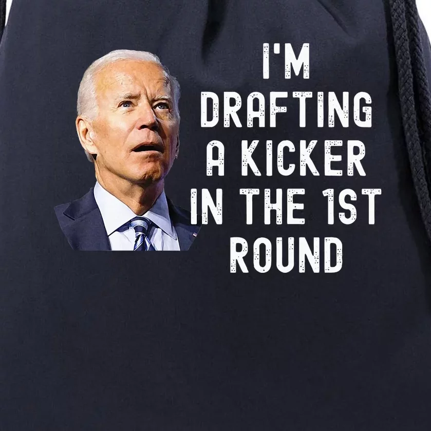 Confused Drafting Kicker Funny Fantasy Football Draft Party Drawstring Bag