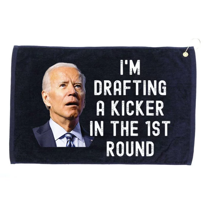 Confused Drafting Kicker Funny Fantasy Football Draft Party Grommeted Golf Towel