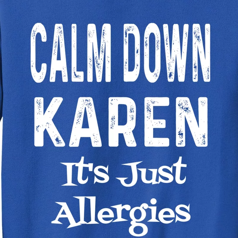 Calm Down Karen It's Just Allergies Funny Sarcasm Humor Gift Sweatshirt