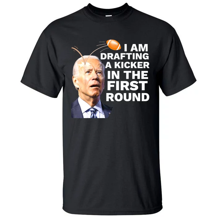 Confused Drafting Kicker Funny Fantasy Football Draft Party Tall T-Shirt