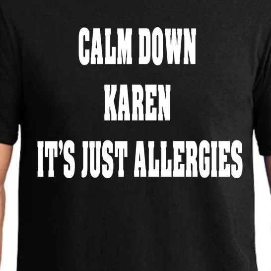 Calm Down Karen It's Just Allergies Humor Funny Cool Gift Pajama Set