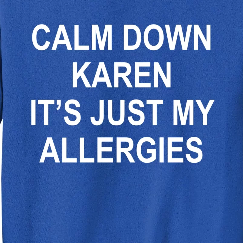 Calm Down Karen It's Just My Allergies Sarcasm Funny Meme Gift Sweatshirt