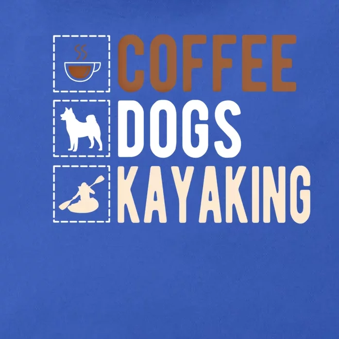 Coffee Dogs Kayaking Kayaker Kayak Gift Zip Tote Bag