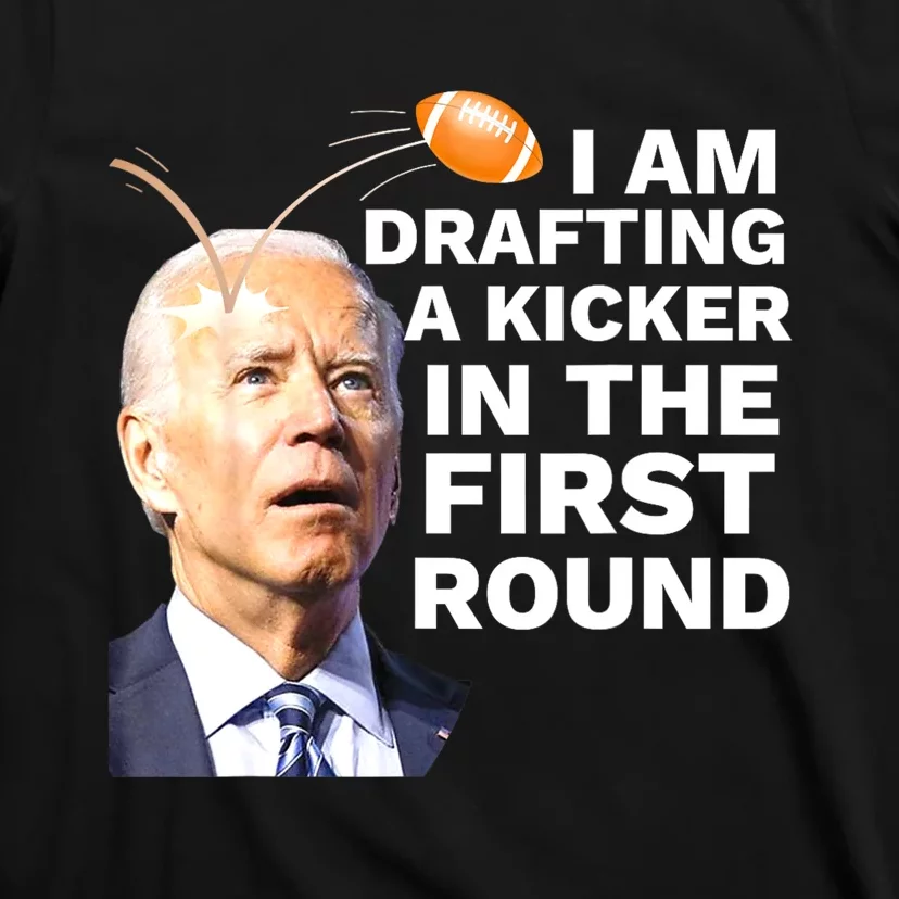 Confused Drafting Kicker Funny Fantasy Football Draft Party T-Shirt