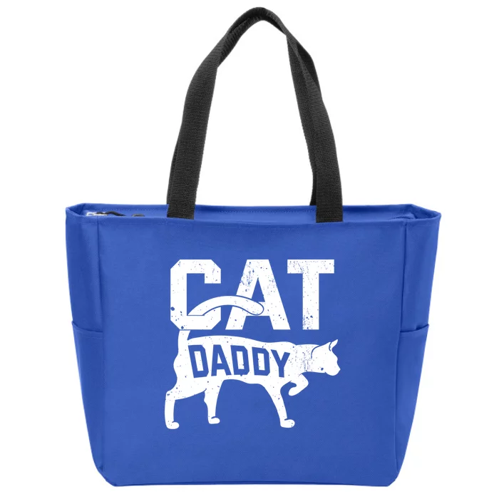 Cat Daddy Kitten Pet Owner Meow FatherS Day Zip Tote Bag