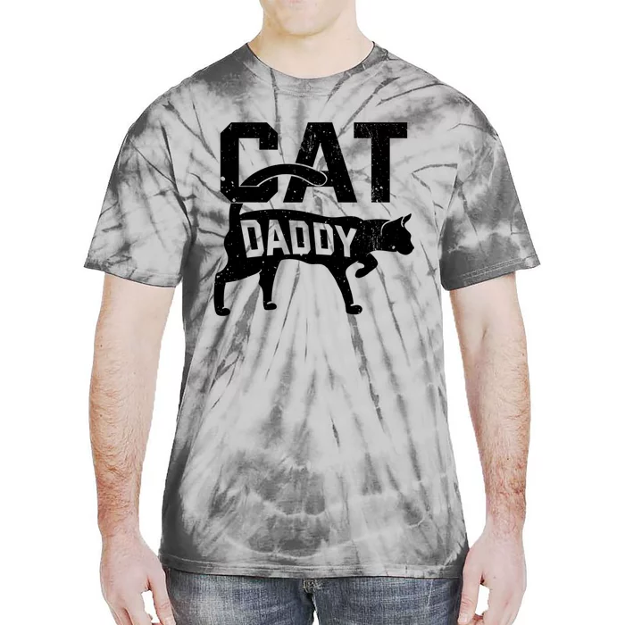 Cat Daddy Kitten Pet Owner Meow FatherS Day Tie-Dye T-Shirt