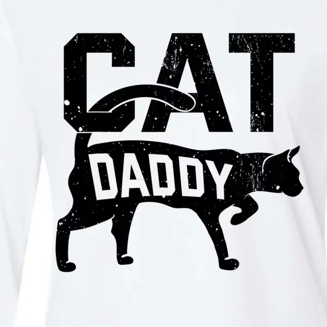 Cat Daddy Kitten Pet Owner Meow FatherS Day Womens Cotton Relaxed Long Sleeve T-Shirt