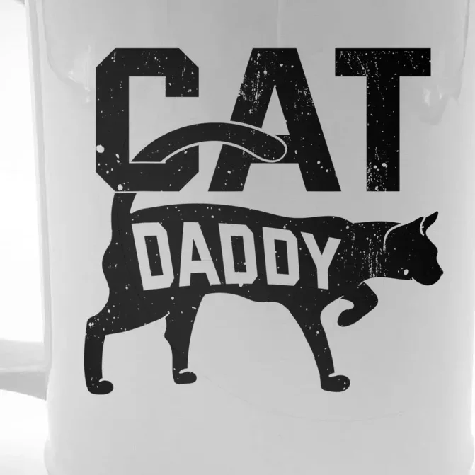 Cat Daddy Kitten Pet Owner Meow FatherS Day Front & Back Beer Stein