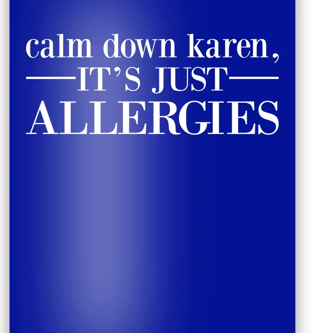 Calm Down Karen It's Just Allergies Cool Gift Poster