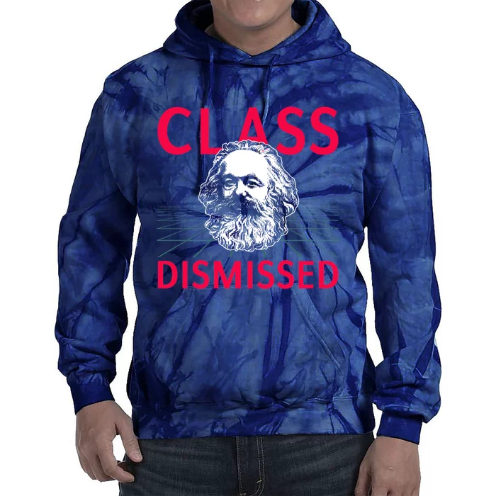 Class Dismissed Karl Marx Funny Socialism Communism Pun Tie Dye Hoodie