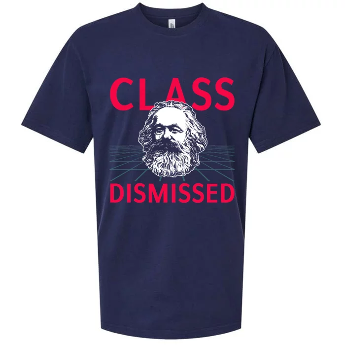 Class Dismissed Karl Marx Funny Socialism Communism Pun Sueded Cloud Jersey T-Shirt