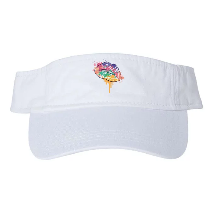 Colorful Drip Lips Valucap Bio-Washed Visor