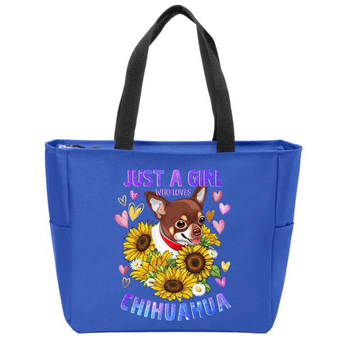 Chihuahua Dog Lover Funny Cute Puppy Cute Gift Zip Tote Bag