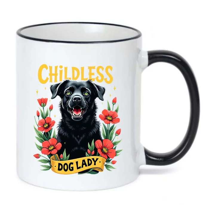 Childless Dog Lady Labrador Dog Election 2024 Funny Black Color Changing Mug