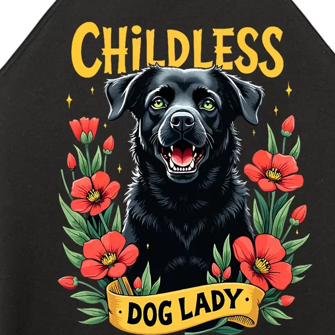 Childless Dog Lady Labrador Dog Election 2024 Funny Women’s Perfect Tri Rocker Tank