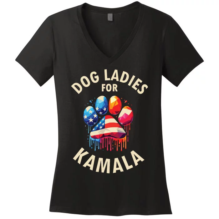 Childless Dog Ladies Women's V-Neck T-Shirt