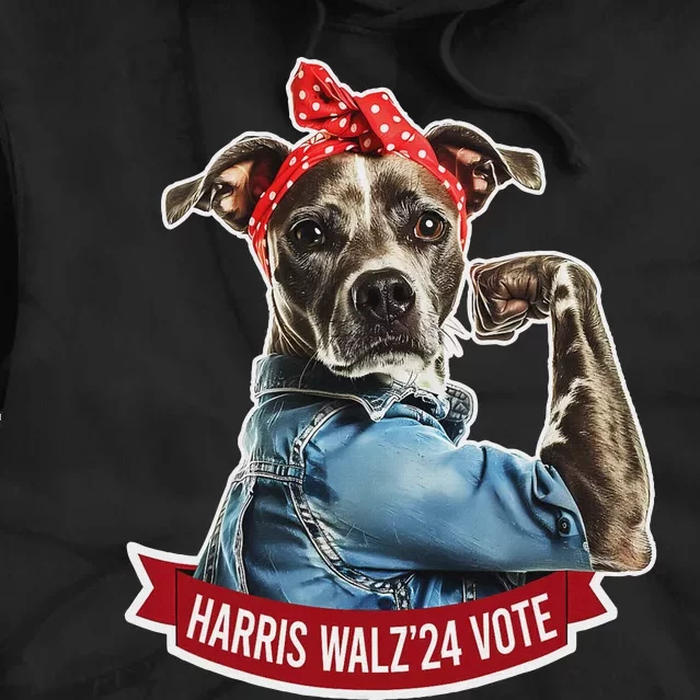 Childless Dog Lady Kamala Harris Tim Walz Vote Election Tie Dye Hoodie