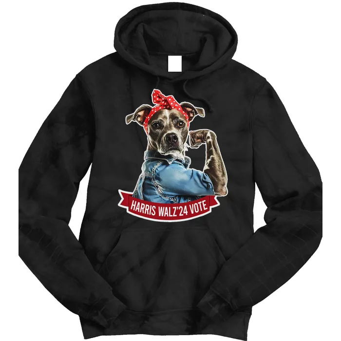 Childless Dog Lady Kamala Harris Tim Walz Vote Election Tie Dye Hoodie