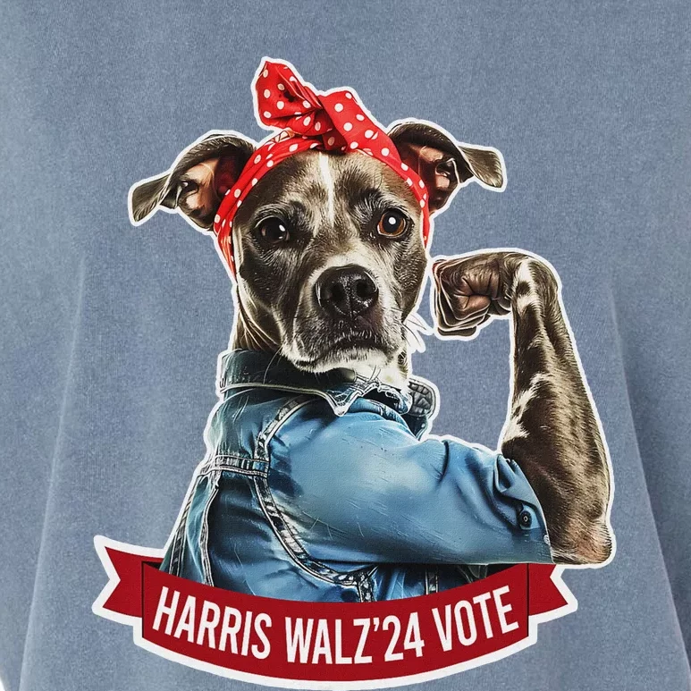 Childless Dog Lady Kamala Harris Tim Walz Vote Election Garment-Dyed Women's Muscle Tee