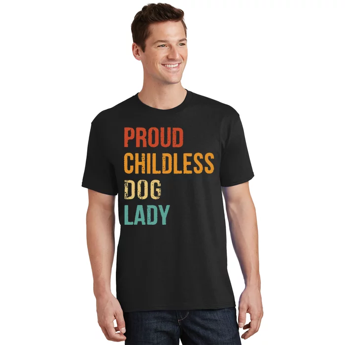 Childless Dog Lady Proud Usa 2024 Gift T-Shirt