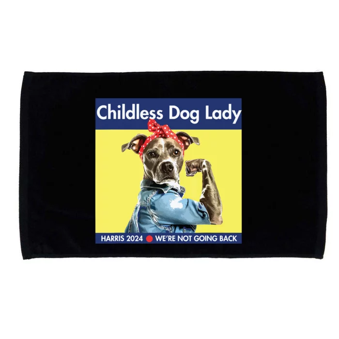 Childless Dog Lady Is Voting Kamala Election Usa 2024 Microfiber Hand Towel