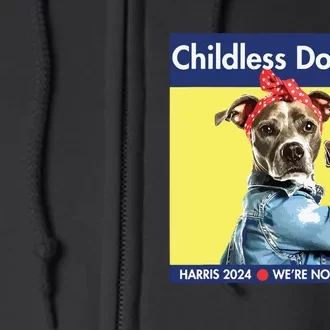 Childless Dog Lady Is Voting Kamala Election Usa 2024 Full Zip Hoodie