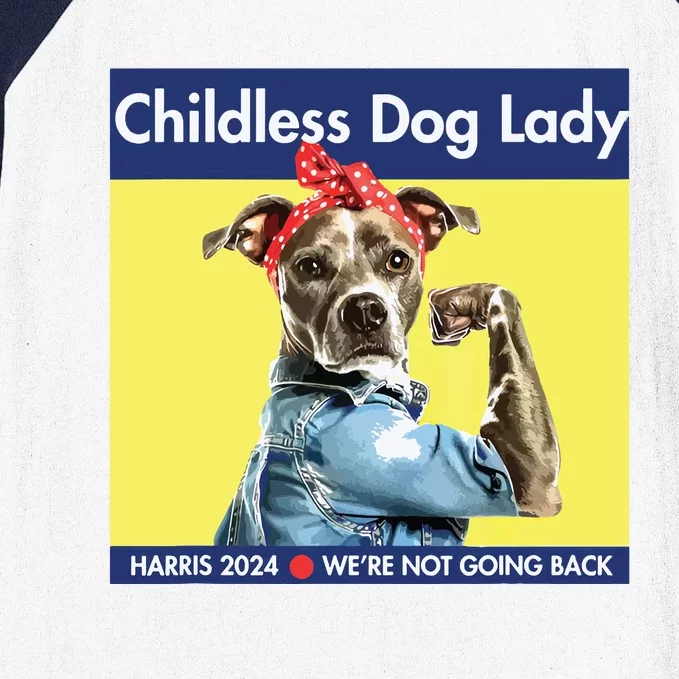 Childless Dog Lady Is Voting Kamala Election Usa 2024 Baseball Sleeve Shirt