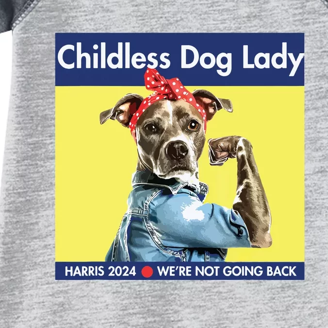 Childless Dog Lady Is Voting Kamala Election Usa 2024 Infant Baby Jersey Bodysuit