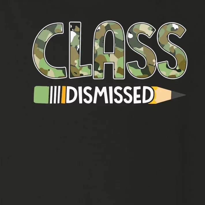 Class Dismissed Last Day Of School Camouflage Graduation Toddler Long Sleeve Shirt