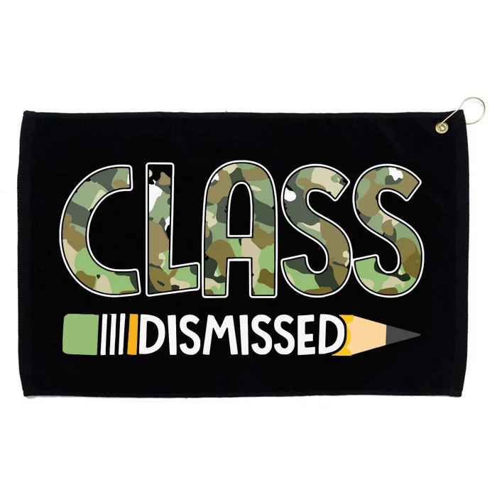 Class Dismissed Last Day Of School Camouflage Graduation Grommeted Golf Towel