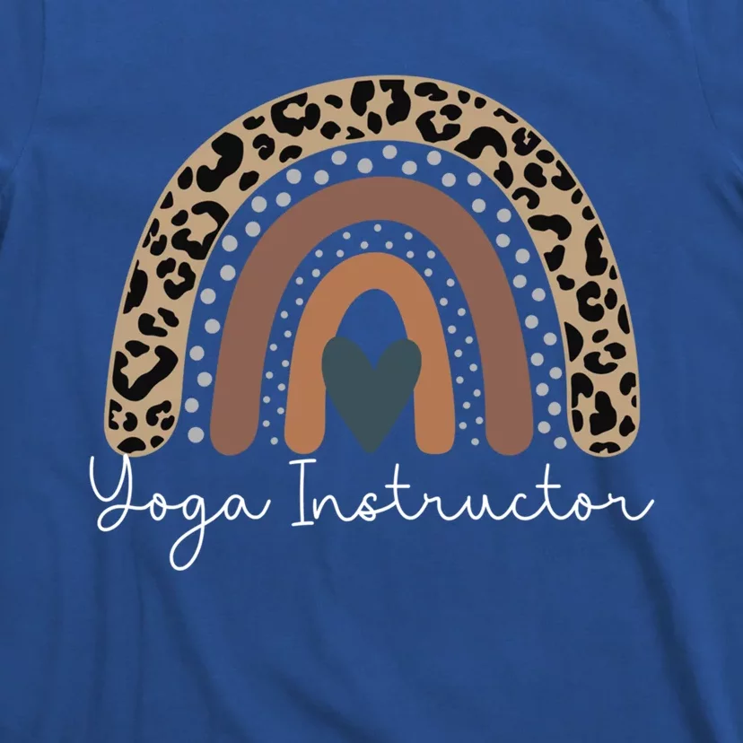 Cute Design Leopard Boho Rainbow For Yoga Instructor Squad Gift T-Shirt