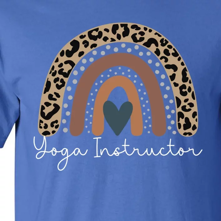 Cute Design Leopard Boho Rainbow For Yoga Instructor Squad Gift Tall T-Shirt