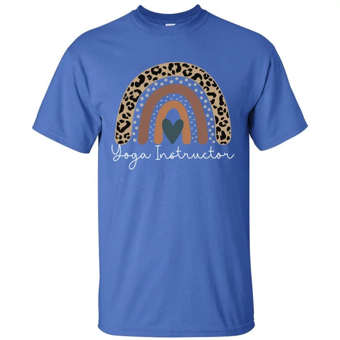 Cute Design Leopard Boho Rainbow For Yoga Instructor Squad Gift Tall T-Shirt