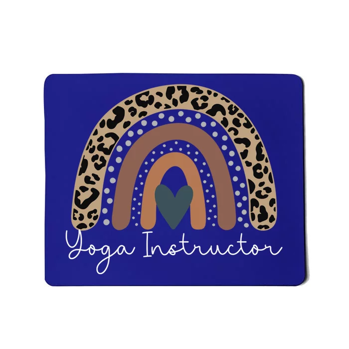 Cute Design Leopard Boho Rainbow For Yoga Instructor Squad Gift Mousepad