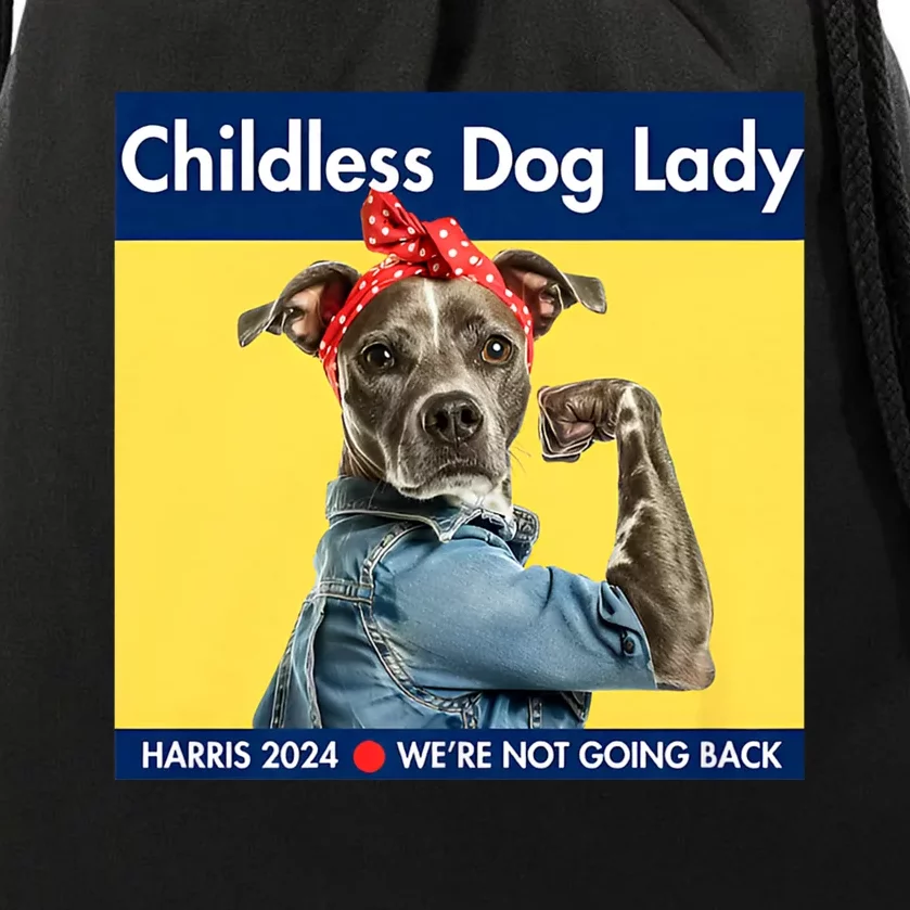 Childless Dog Lady Is Voting Kamala Election Usa 2024 Drawstring Bag