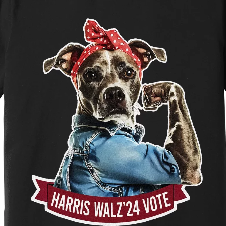 Childless Dog Lady Kamala Harris Tim Walz Vote Election Premium T-Shirt