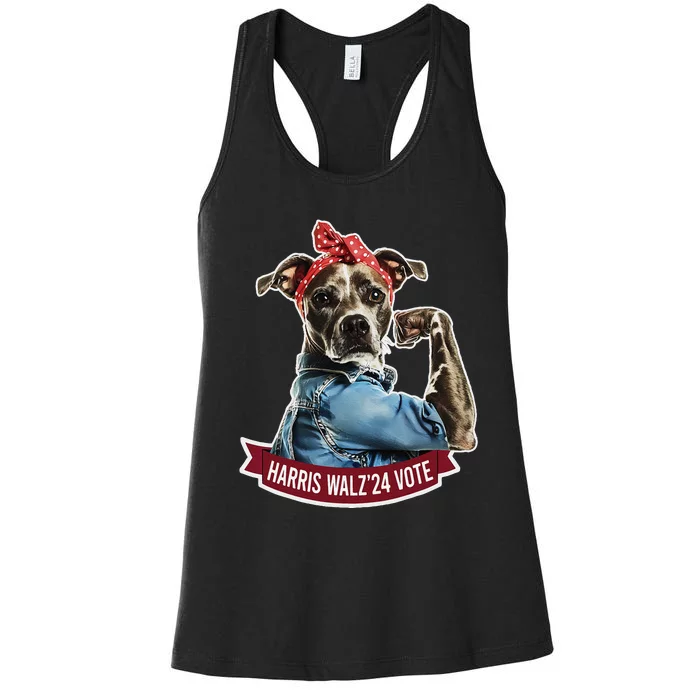 Childless Dog Lady Kamala Harris Tim Walz Vote Election Women's Racerback Tank