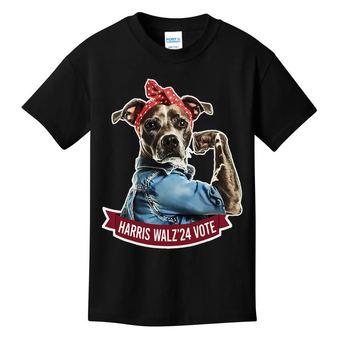 Childless Dog Lady Kamala Harris Tim Walz Vote Election Kids T-Shirt