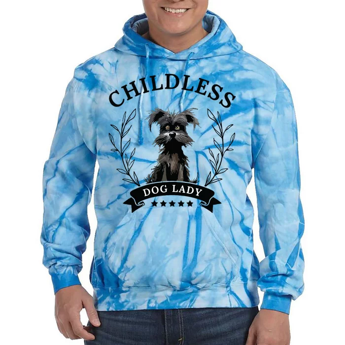 Childless Dog Lady For President 2024 Childless Dog Lady Tie Dye Hoodie