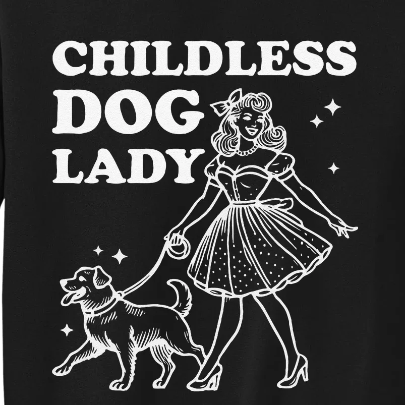 Childless Dog Lady Funny Pet Cat Vote 2024 Ladies Is Voting Gift Sweatshirt