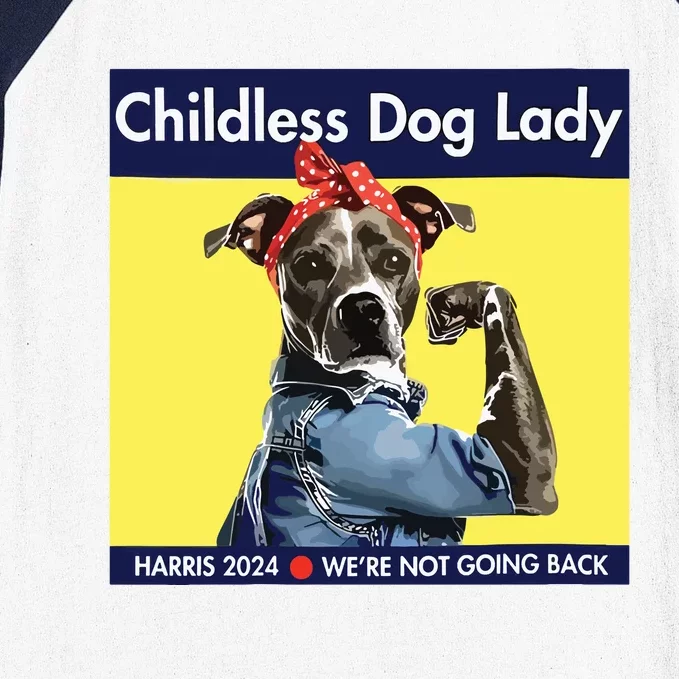 Childless Dog Lady Is Voting Kamala Election Usa 2024 Baseball Sleeve Shirt