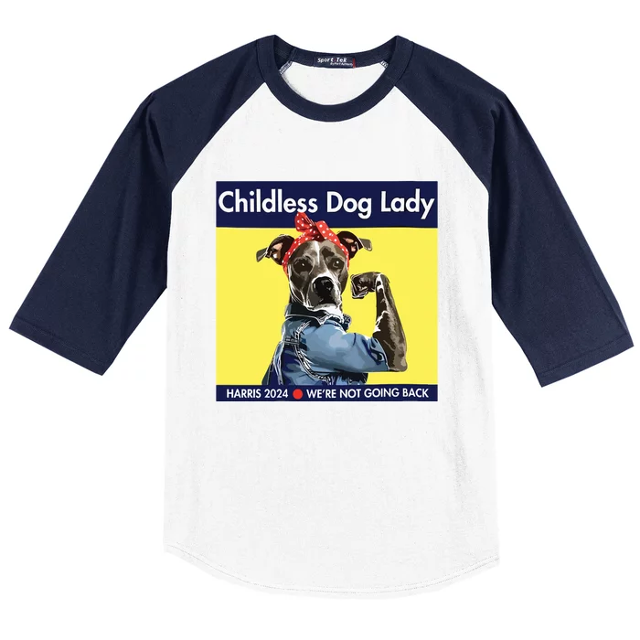 Childless Dog Lady Is Voting Kamala Election Usa 2024 Baseball Sleeve Shirt