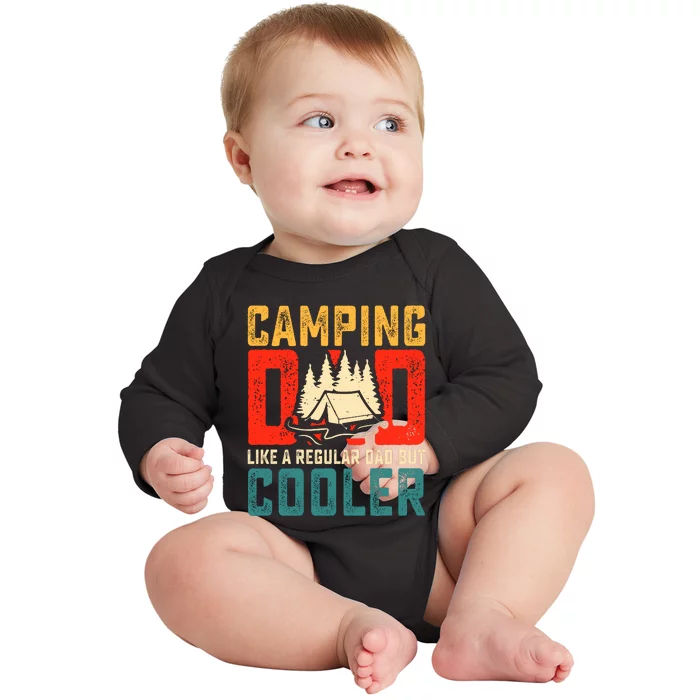 Camping Dad Like A Regular Dad But Cooler Baby Long Sleeve Bodysuit