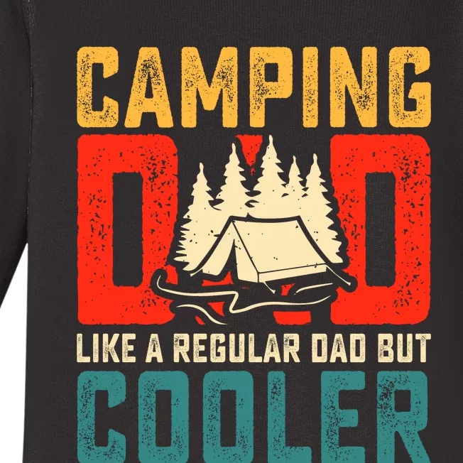 Camping Dad Like A Regular Dad But Cooler Baby Long Sleeve Bodysuit