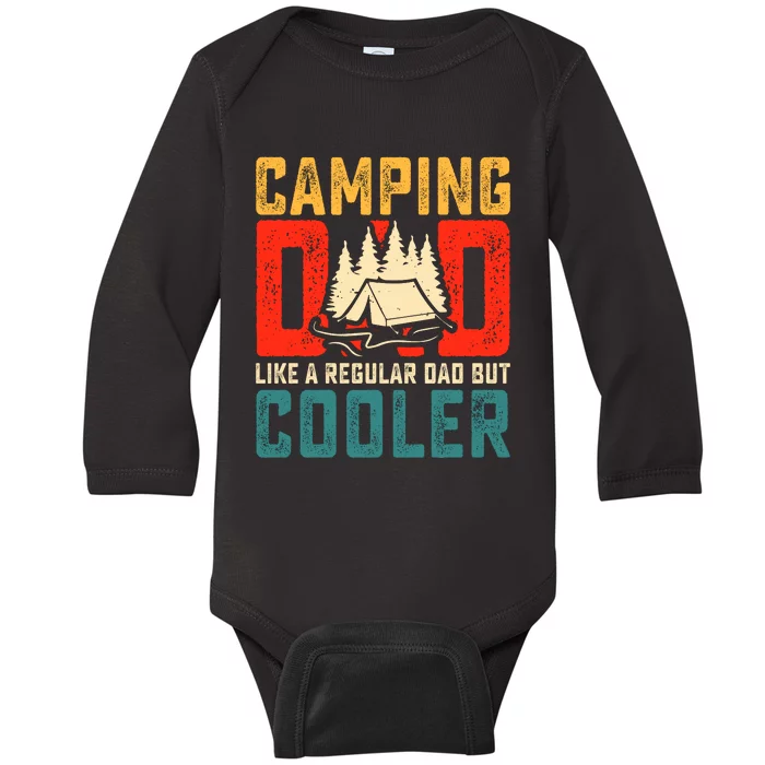 Camping Dad Like A Regular Dad But Cooler Baby Long Sleeve Bodysuit