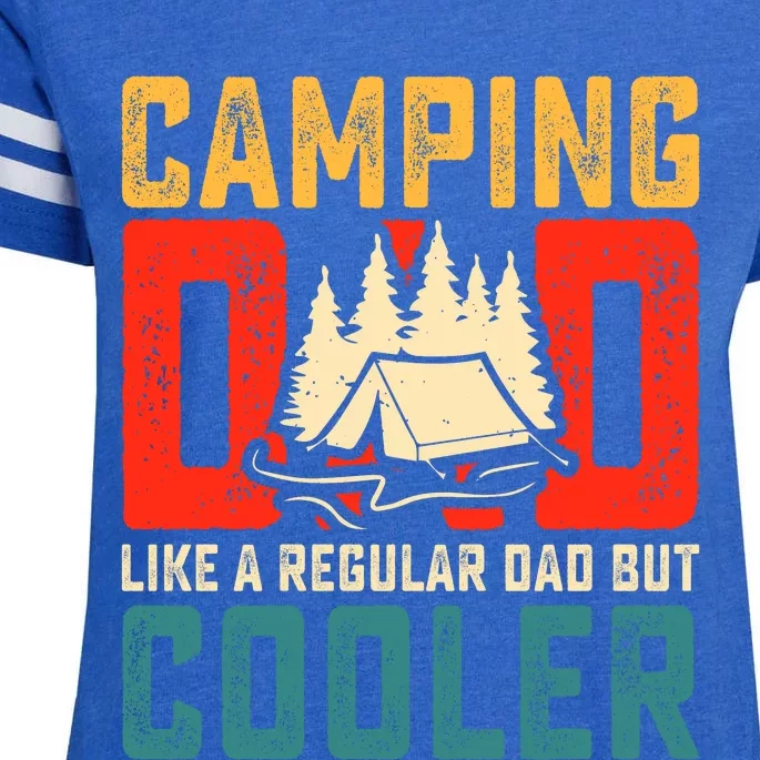 Camping Dad Like A Regular Dad But Cooler Enza Ladies Jersey Football T-Shirt