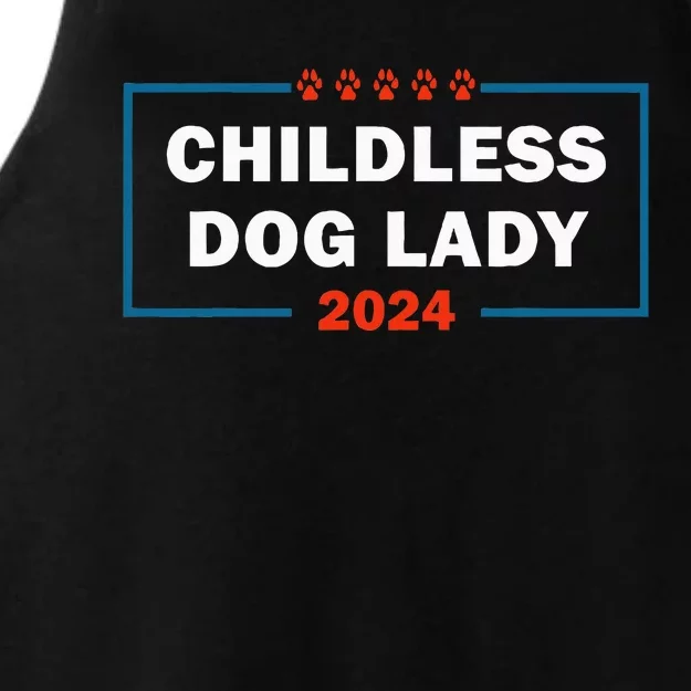 Childless Dog Lady Is Voting Kamala Election Usa 2024 Ladies Tri-Blend Wicking Tank